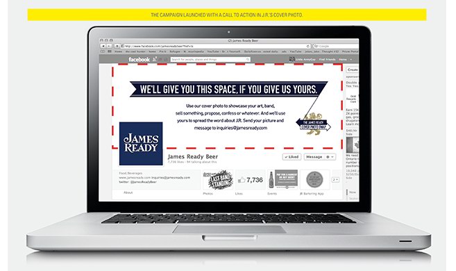 James Ready利用交换Facebook封面照片 提升品牌知名度
