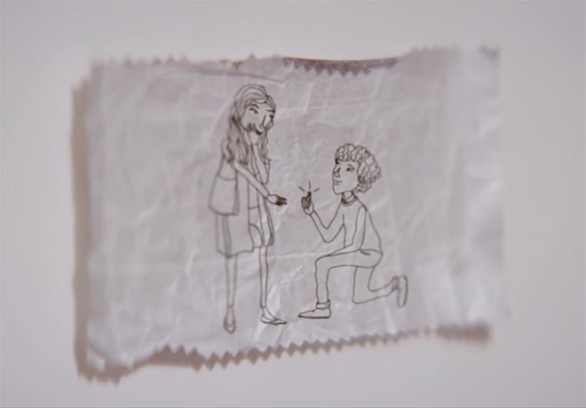 益达口香糖，借助糖纸上的爱情故事引起情感共鸣